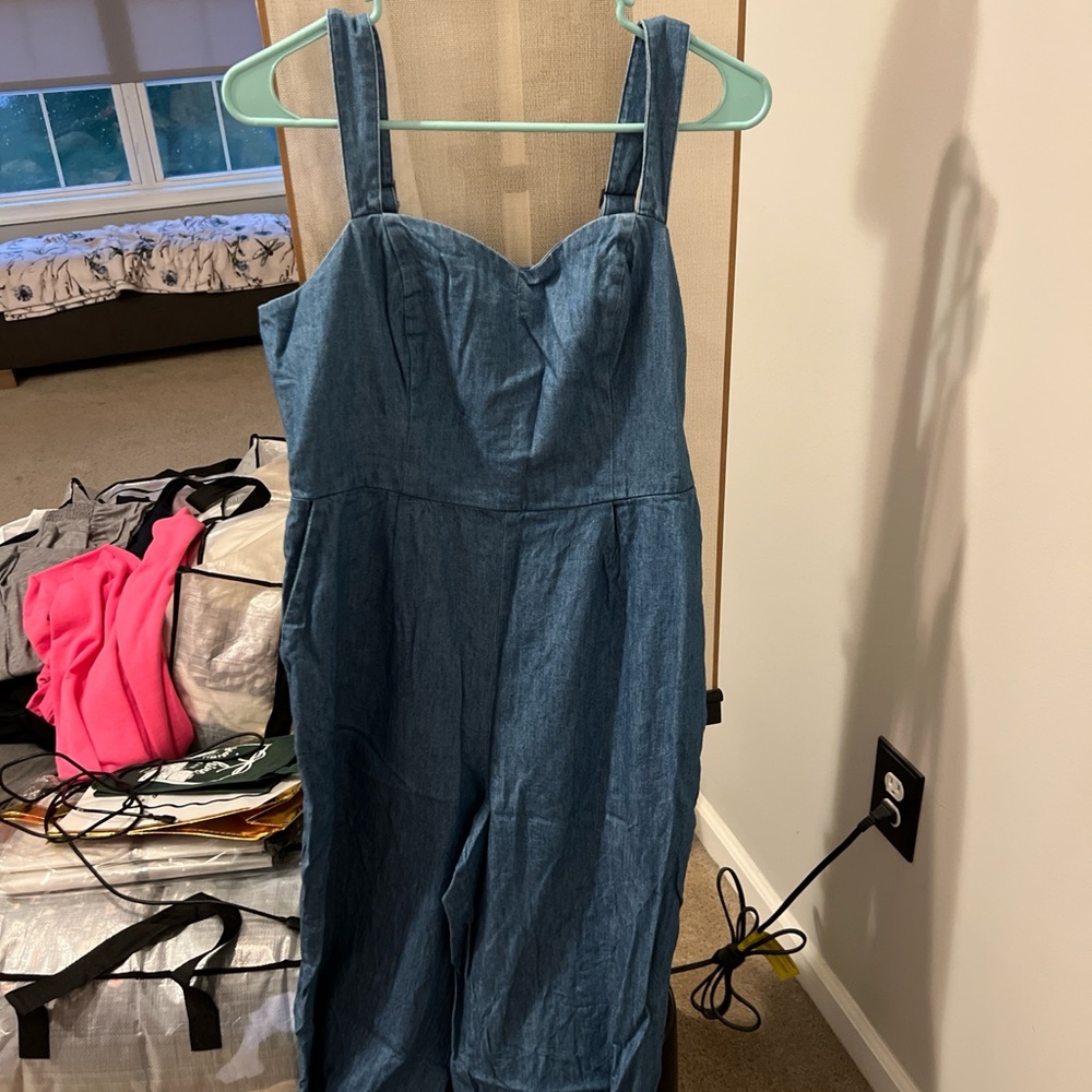 Old Navy Blue Denim Jumpsuit